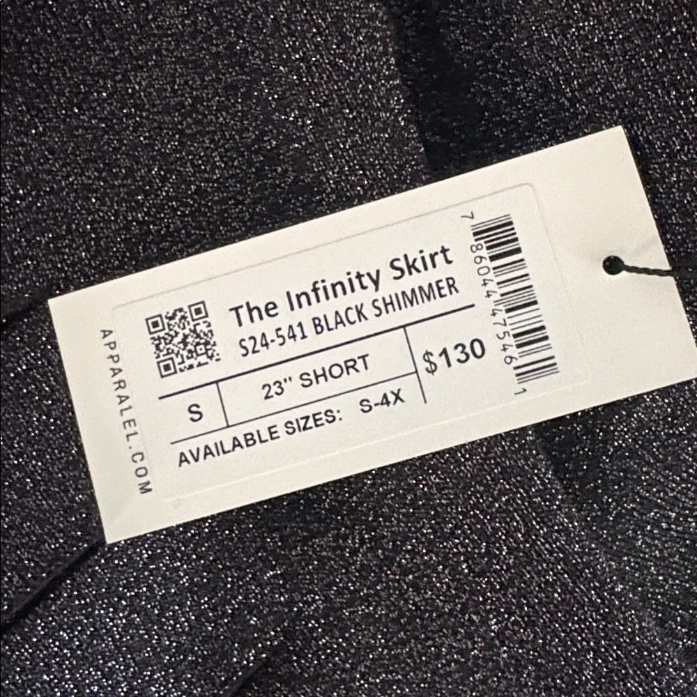 APPARALEL INFINITY SKIRT METALLIC BLACK - Size Small - Picture 4 of 8